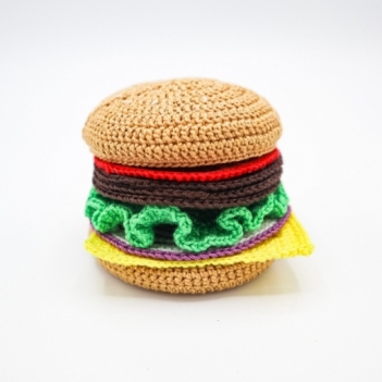 Hamburger face scrubbies amigurumi pattern by StudioManya