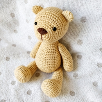 Nico the Bear amigurumi pattern by AmiBunnyCrochet