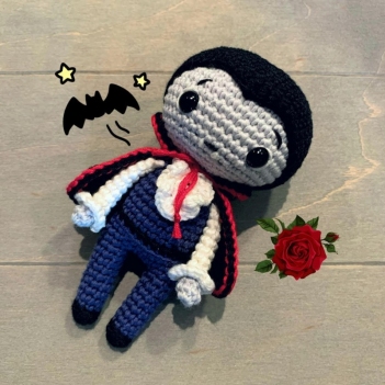 Markus the vampire amigurumi pattern by Coco On The Rainbow