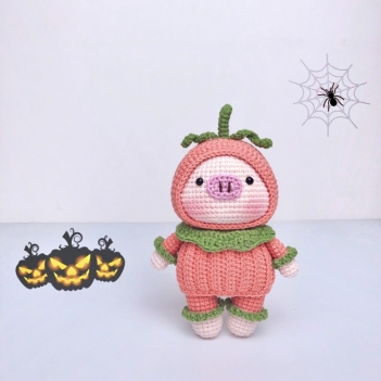 Ola The Pumpkin Pig amigurumi pattern by Jenniedolly
