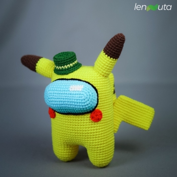 Among Us Pikachu amigurumi pattern by Lennutas
