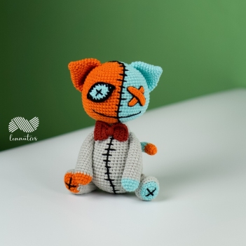 Creepy Cat Rotating Head amigurumi pattern by Lennutas