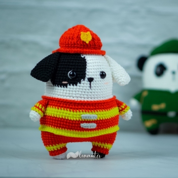 Dalmatian the Fireman amigurumi pattern by Lennutas