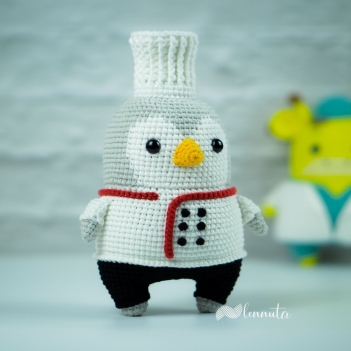 Penguin The Chef amigurumi pattern by Lennutas