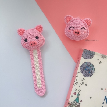 Pig Bookmark amigurumi pattern