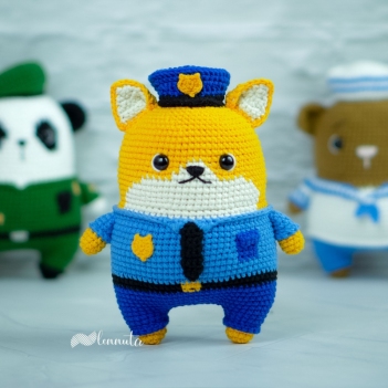 Shiba the Police Officer amigurumi pattern by Lennutas