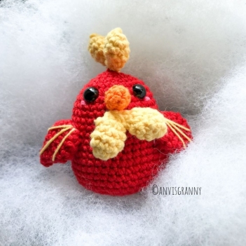 Chinese Zodiac Rooster amigurumi pattern by Anvi's Granny