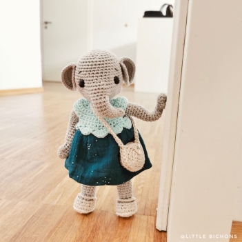 Joy Elephant amigurumi pattern by Little Bichons