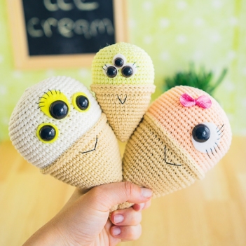 Ice Cream Monster Family amigurumi pattern