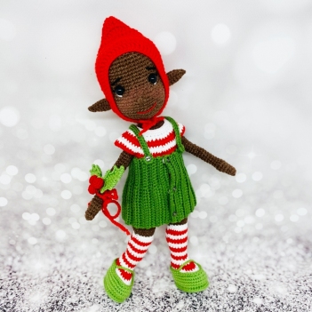 Christmas elf Bella amigurumi pattern by Fluffy Tummy