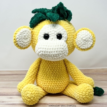 Big Pineapple Louie amigurumi pattern by Whimsical Yarn Creations