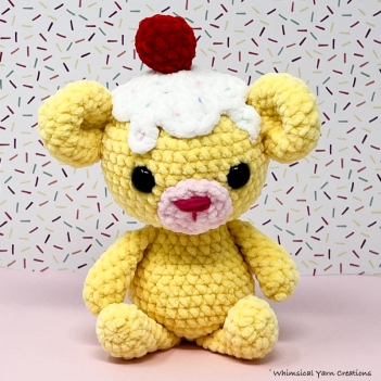 Sprinkles the Bear amigurumi pattern by Whimsical Yarn Creations