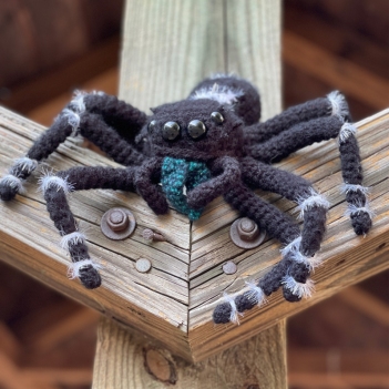 Scoot the Jumping Spider amigurumi pattern by Critter-iffic Crochet