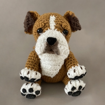 English Bulldog Pup amigurumi pattern by CrochetThingsByB