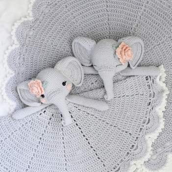 Ellie Elephant Lovey amigurumi pattern by THEODOREANDROSE