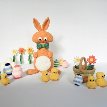 Easter Bunny and Chicks Set amigurumi pattern by The Flying Dutchman Crochet Design