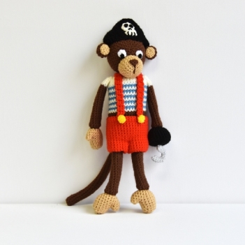 Pirate Monkey amigurumi pattern by The Flying Dutchman Crochet Design