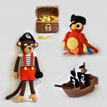 Pirate Party Set amigurumi pattern by The Flying Dutchman Crochet Design