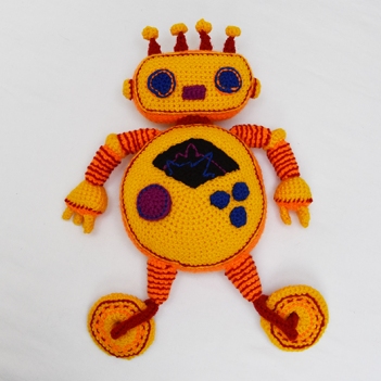 Yellow Robot amigurumi pattern by The Flying Dutchman Crochet Design