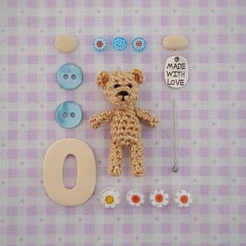 Miniature Orsino Bear amigurumi pattern by Muffa Miniatures