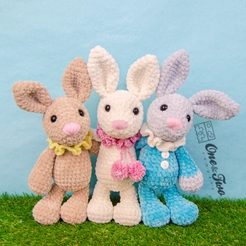 Bubble the Little Bunny amigurumi pattern by One and Two Company
