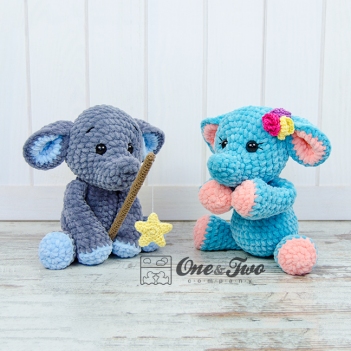 Enzo the Tiny Elephant amigurumi pattern by One and Two Company