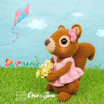 Suki the Squirrel amigurumi pattern by One and Two Company