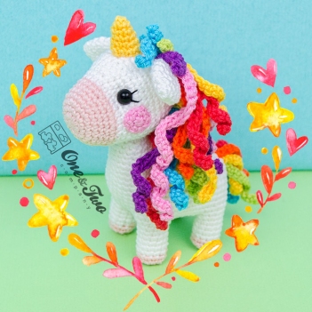 Sunny the Unicorn - Quad Squad Series amigurumi pattern by One and Two Company
