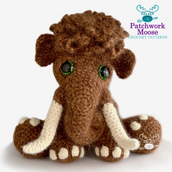 Mortimer the Mammoth amigurumi pattern by Patchwork Moose (Kate E Hancock)