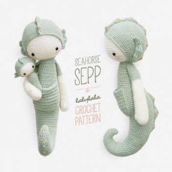 Sepp the seahorse amigurumi pattern by Lalylala