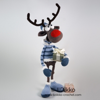 Rudolf the Reindeer XL amigurumi pattern by IlDikko