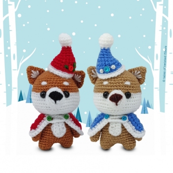 Santa paws & Frosty Nose amigurumi pattern by Tales of Twisted Fibers