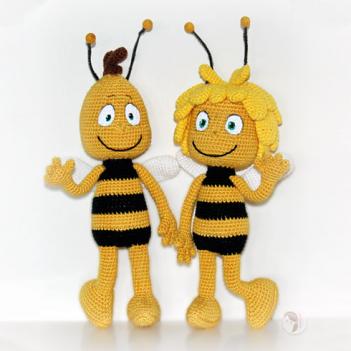 Maya and Willy the bee amigurumi pattern