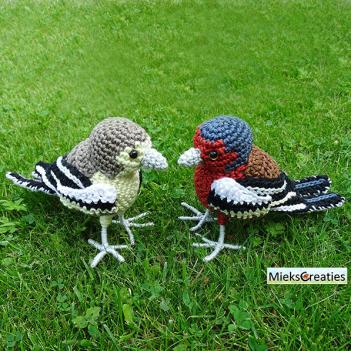 The Finch Male and Female amigurumi pattern by MieksCreaties
