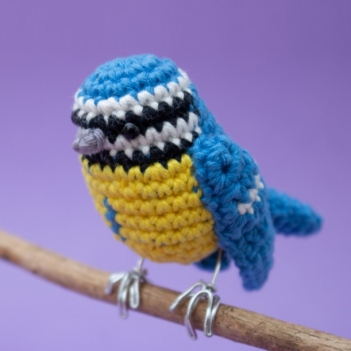 eurasian blue tit amigurumi pattern