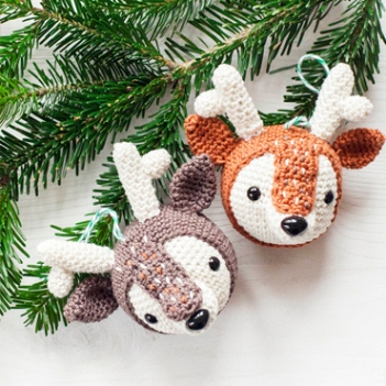 little reindeer ornaments amigurumi pattern