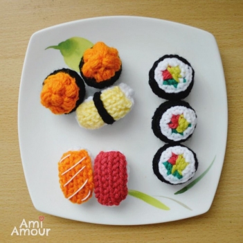 sushi set amigurumi pattern
