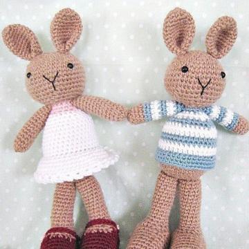 Bart and Berna bunny amigurumi pattern by Amber's Amigurumi