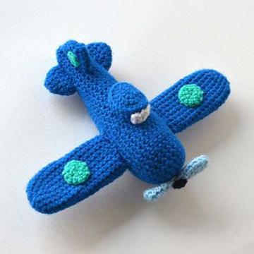 Fancy Blue Airplane amigurumi pattern by The Flying Dutchman Crochet Design