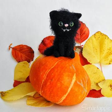fuzzy halloween cat amigurumi pattern