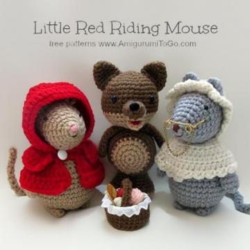 Little red riding mouse amigurumi pattern