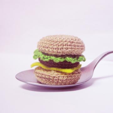 mini burger amigurumi pattern