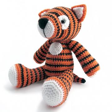 Tom the Tiger amigurumi pattern by Janine Holmes at Moji-Moji Design