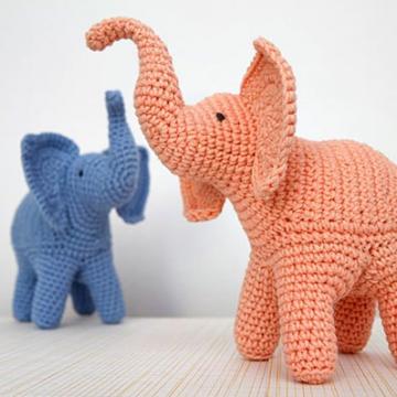 Trunk-Up Elephant amigurumi pattern by StuffTheBody