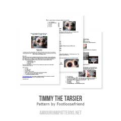 Timmy the Tarsier amigurumi pattern by Footloosefriend