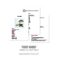 Toddy Rabbit amigurumi pattern by April nana