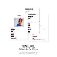 Travel girl amigurumi pattern by April nana