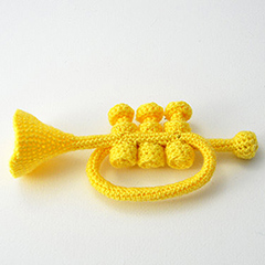 Trumpet amigurumi by The Flying Dutchman Crochet Design