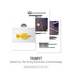 Trumpet amigurumi pattern by The Flying Dutchman Crochet Design