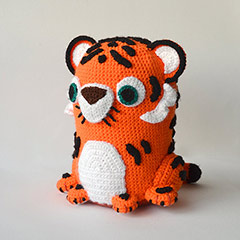 Tuba the Tiger amigurumi pattern by The Flying Dutchman Crochet Design